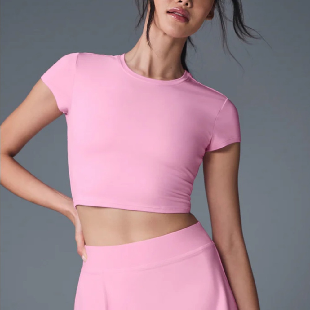 ALO Yoga Crop Finesse Short Sleeve